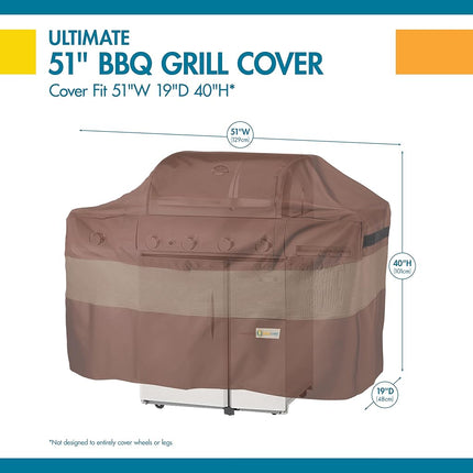 Duck Covers Ultimate Waterproof BBQ Grill Cover, 51 Inch, Grill Cover, Grill Cover for Outdoor Grill, BBQ Cover