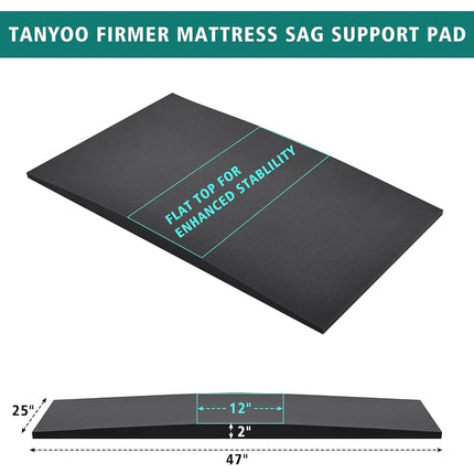 TANYOO Sagging Mattress Support Fix Sinking Beds High Density Foam Insert Pad for Sagging Bed Repair and Extends Life 47 x 25 x 2 Inches Pack of 1