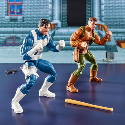 Marvel Legends Series Gamerverse Punisher and Nick Fury, Retro Video Game -Inspired Collectible 6-Inch Action Figures