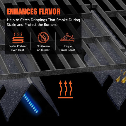15.3" Flavorizer Bars for Weber Spirit E210 Series Grill with Front Control