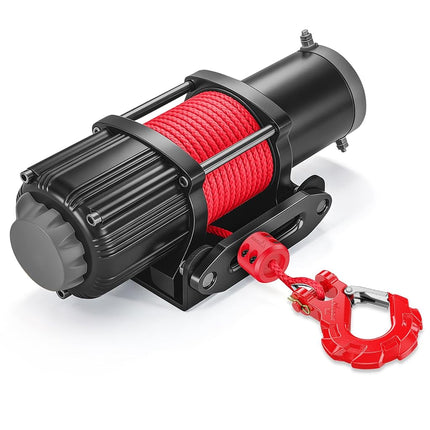 Nilight Forged Steel Winch Hook 3/8" Grade 70 Safety Latch Winch Cable Hook Stopper & Clevis Slip Hook Sets, Included Allen Wrench,Max 35,000 lbs,2 Years Warranty, Red
