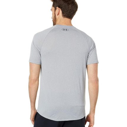 Under Armour Men's Tech 2.0 Short Sleeve T-Shirt, Steel Light Heather (036)/Black, 5XL