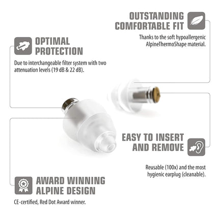 Alpine MusicSafe Pro Earplugs, Black