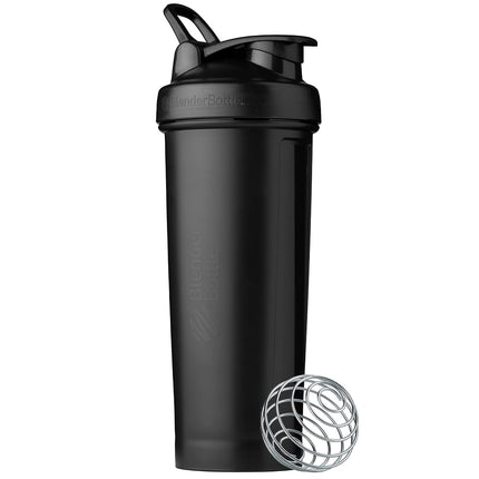 BlenderBottle Classic V2 Shaker Bottle Perfect for Protein Shakes and Pre Workout, 32-Ounce, Black