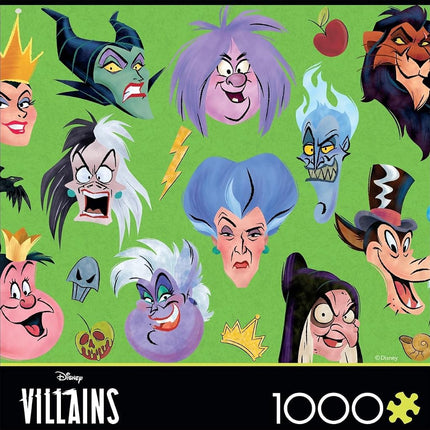 Ceaco - Disney - Villains Collage Faces - 1000 Piece Jigsaw Puzzle for Adults - Challenging Puzzle Perfect for Game Nights - Finished Size is 26.75 x 19.75
