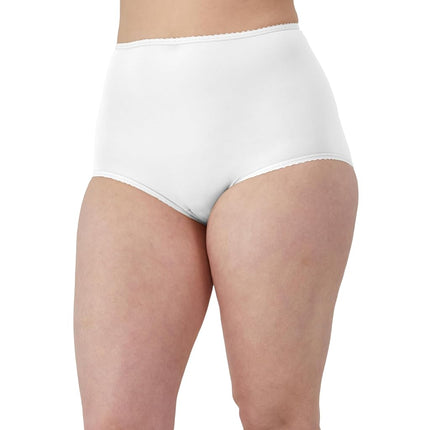 Bali Womens Skimp Skamp Brief, 3-Pack, 9, White/White/White