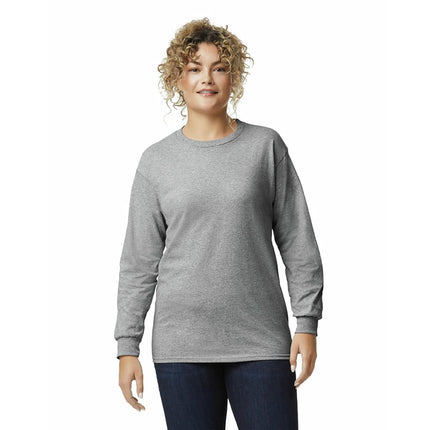 Gildan Men's Ultra Cotton Long Sleeve T-Shirt, Style G2400, Multipack, Sport Grey (3-Pack), XXXXXL (Pack of 3)