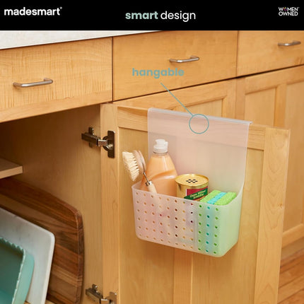 madesmart Over Door Wrap Organizer - White | Cabinet Collection | Aluminum Foil, Parchment and Kitchen Wrap Organizer | Soft-Grip Hook | BPA-Free