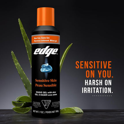 Edge Shave Gel for Men Sensitive Skin - 7 Ounce (Pack of 6)