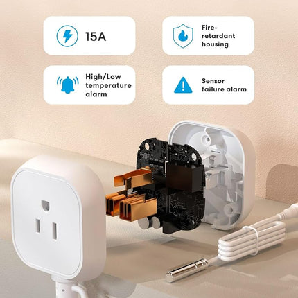 meross - Smart Temperature Controller Thermostat for Heating Control Monitor, Cooling 120V, 15A, 1800W, Works with Apple Home, Alexa, Google Home for crafting