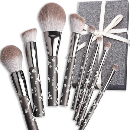 ENZO KEN Natural Goat Hair Makeup Brush Set Profes