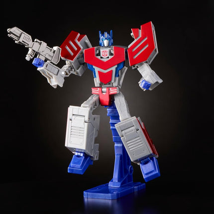 Transformers Icons Optimus Prime 6.75-Inch Voyager Class Action Figure that Converts to Autobot Logo Symbol, Display Stand, Robot Toys for Ages 8+