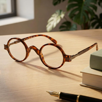 Eyekepper Readers Spring Temple Vintage Mini Small Oval Round Reading Glasses Tortoise +2.0