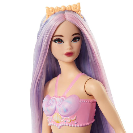 Barbie Mermaid Doll with Pink and Lilac Fantasy Hair and Accessory