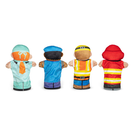 Melissa & Doug Títeres de mano Jolly Helpers | Títeres y Teatros | Peluche | 2+ | Regalo para niño o niña
