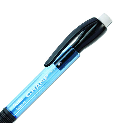 Lápiz Pentel Champ, Portaminas, Mina de 0.5 mm, Barril Azul, Caja de 12 (AL15C)