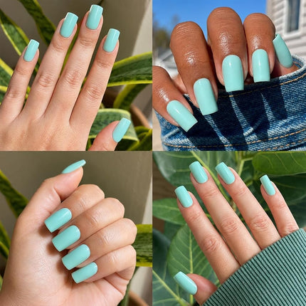 Olive & June Maximalist Instant Mani Press-On Nails (Glue) | 42 Fake Nails, 21 Sizes | Non-Toxic, Long-Lasting Big, Bold Gorgeous Realistic Look | Salon-Quality at Home | Medium, Square | Slam Dunk