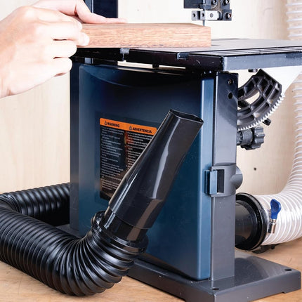 POWERTEC 70208W 2-1/2" x 36'' Flexible and Sculptable Dust Collection Hose Kit, PP Dust Collector Hose Kit for Fume Extractor, Band Saw, Router Table, Drill Press & Benchtop Woodworking Tools