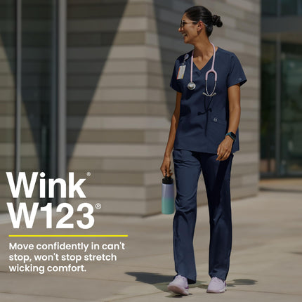 WonderWink 5155POLIVXXSP W123 Pantalon cargo double à devant plat pour femme, Olive, Taille Petite-XXS
