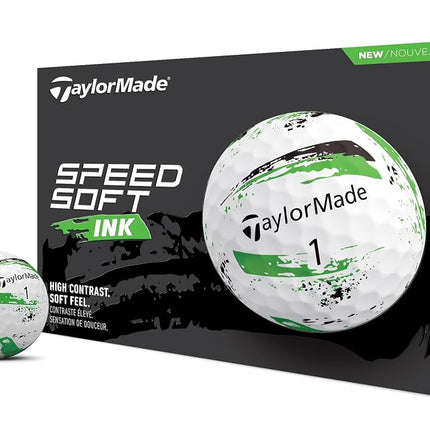 TaylorMade Golf SPEEDSOFT Ink Golf Balls Green ONE Dozen