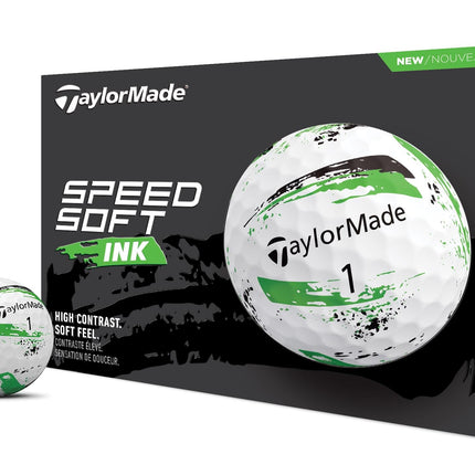 TaylorMade Golf SPEEDSOFT Ink Golf Balls Green ONE