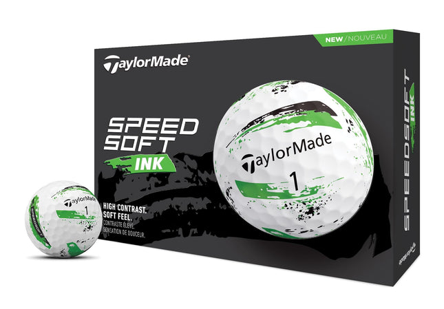 TaylorMade Golf SPEEDSOFT Ink Golf Balls Green ONE