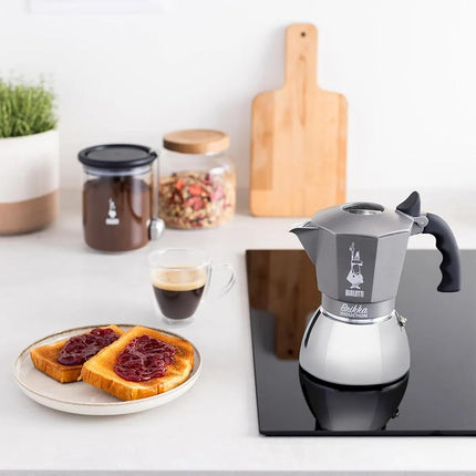 Bialetti Smart Coffee Jar, 250g Capacity – Made in Glass to Preserve Coffee Aroma – Airtight Seal, Stainless Steel Coffee Scoop, Holder for Bialetti Moka Funnel