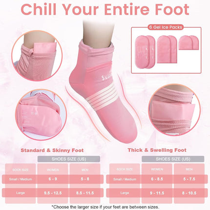 SuzziPad Chemo Gloves and Socks for Neuropathy, Chemotherapy Comfort Items for Cancer Patients, Include 2 Ice Socks for Neuropathy & 2 Ice Gloves Chemotherapy/Neuropathy, Cancer Care Items for Women L