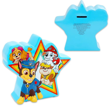 Paw Patrol Kids Money Bank Set - Ceramic Piggy Bank Plus Stickers, Tattoos