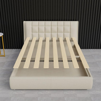 Greaton, 0.68-Inch Heavy Duty Vertical Wooden Bunkie Board/Bed Slats, Twin XL, Beige