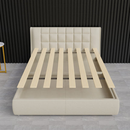 Greaton, 0.68-Inch Vertical Wooden Bunkie Board/Bed Slats, King, Beige