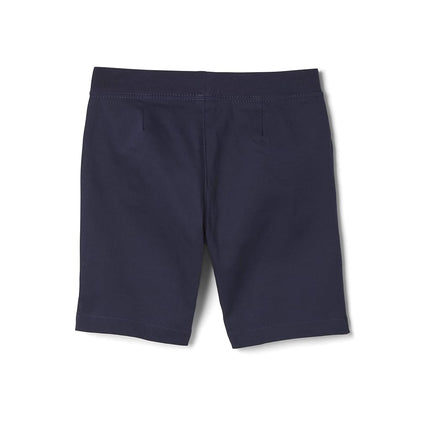 French Toast Girls' Big Pull-On Cotton Twill Shorts with Pockets, Navy, 18-19 Plus