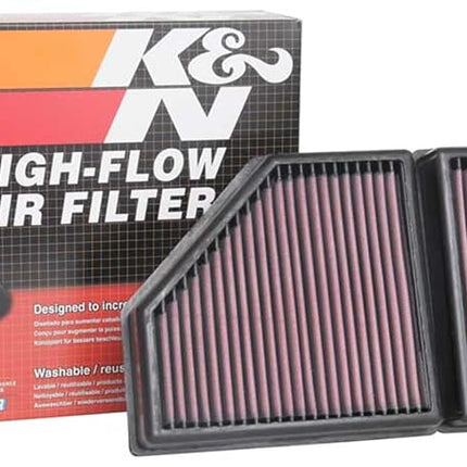 K&N Engine Air Filter: High Performance, Premium, Washable, Replacement Filter: Compatible with 2016-2019 BMW (750i, M550i xDrive, Alpina B7, 750i xDrive), 33-5086