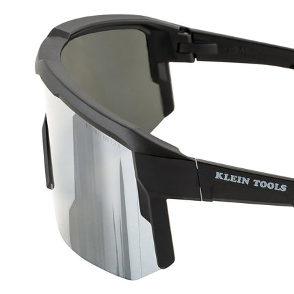 KLEIN TOOLS 03003 Polarized Blade Safety Glasses Silver Lens, ANSI Z87.1+ Impact-Rated, Anti-Fog and Scratch-Resistant, 99.9% UV Protection, Optical Class-1 Clarity Lens