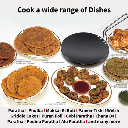 Hawkins-Futura Hard Anodized Concave Griddle Tava, 11-Inch Diameter,Black