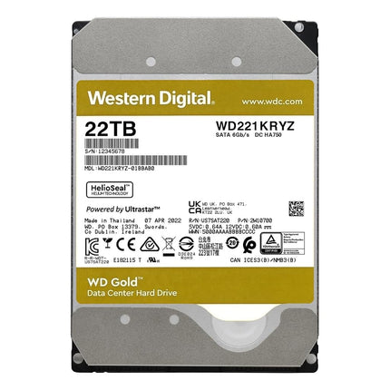 Western Digital WD 22TB WD221KRYZ Gold 7200 SA3
