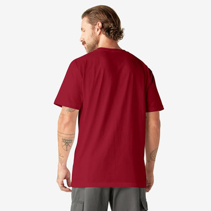 Dickies Men's Heavyweight Crew Neck Short Sleeve Tee Big-Tall T-Shirt, English Red, 3XL