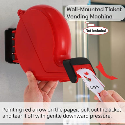 White Take A Number Tickets Queue Tape for K-T Queue System Ticket Dispenser with 5 Roll 3 Digits Paper 2 Groups Number from 000-999