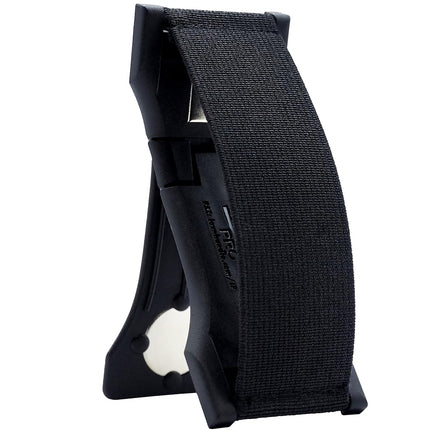LOVEHANDLE PRO Premium Phone Grip - Elastic Strap - Magnetic Mount and Kickstand for Smartphone and Tablet - Black