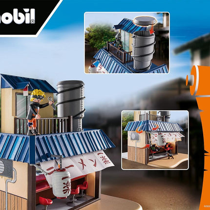 PLAYMOBIL 70668 NARUTO SHIPPUDEN Ichiraku Ramen Shop, Delicious dining experience at Ramen Shop with Naruto, Kakashi, Teuchi & Pakkun, anime, collectable playset suitable for children and fans ages 5+