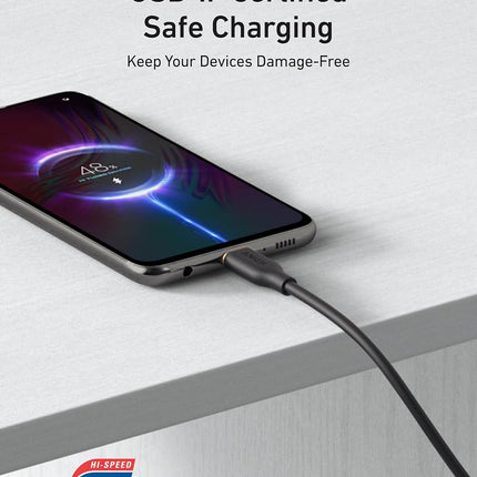 Anker Cable, USB A to USB C Cable for iPhone 16 15 ro Max Plus and More (6FT, 2Pack, Black)