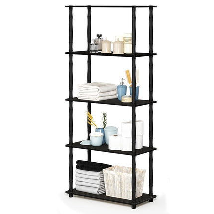 Furinno TURN-S-TUBE Storage Shelves, 5-Tier Book S