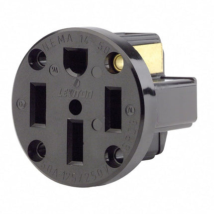 Leviton 50A, 125/250V, NEMA 14-50R, 3P, 4W, Panel 