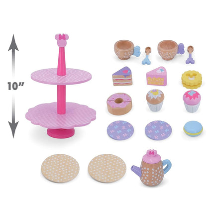 Just Play Disney Minnie Mouse Tea Set de Madera, Juego de Imitación, Juguetes Infantiles con Licencia Oficial para Edades de 3 años en Adelante, Exclusivo de Amazon