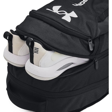 Under Armour Men's 29L Hustle 6 Backpack, Black/White, One Size