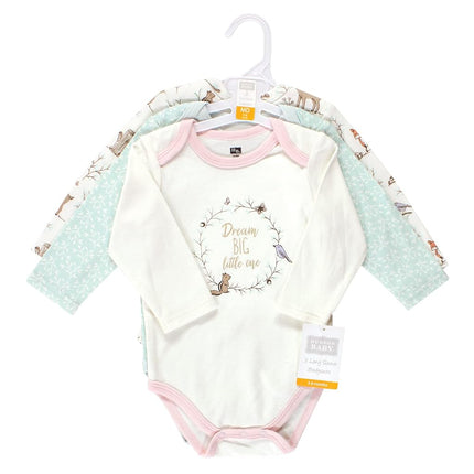 Bodysuits de Algodón Unisex para Bebé Hudson Baby, Diseño Sueño Bosque Encantado, 3-6 Meses