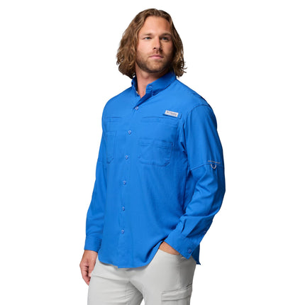 Camisa de manga larga Tamiami 2 de Columbia para hombre, camisa de manga larga, azul vívido, pequeña