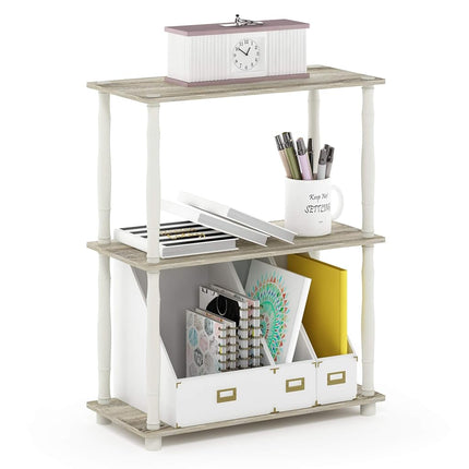 Furinno TURN-N-TUBE Storage Shelves, 3-Tier Book S