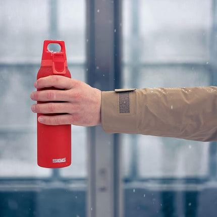 SIGG - Insulated Water Bottle - Thermo Flask Hot & Cold One Light - with Fruit Strainer - Leakproof - BPA Free - 18/8 Stainless Steel - Red - 0.55L