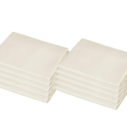 American Baby Company Drap de lit pour lit de camp de garderie/maternelle 100 % coton percale naturel, 10 pièces, écru, 23" x 51", doux et respirant, pour garçons et filles